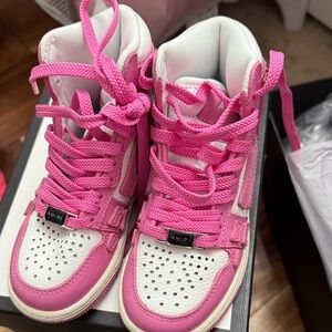 AMIRI Vibrant Pink White High-Tops Little Girls